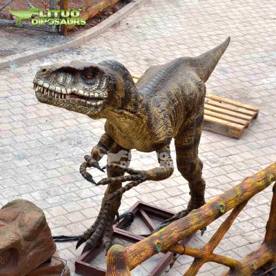 China The Outdoor Life-size Animatronic Velociraptor Dinosaur King For Sale for sale