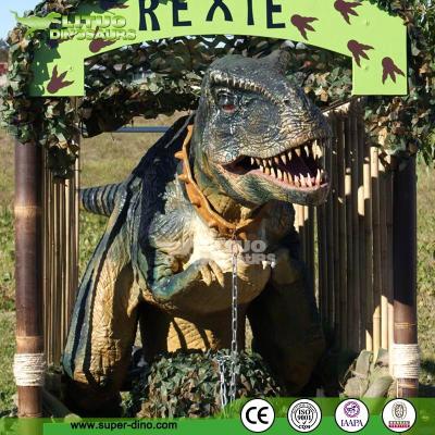 China Realistic Animatronic Life Size Artificial Steel/FRP/Silicon Rubber/Fiberflass/FRP+steel Dinosaur Costume For Sale for sale