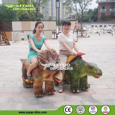 China Outdoor Playground Animatronic Animal Dinosaur Rides With Human Control Customized for sale