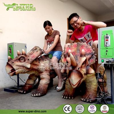 China Amusement Park Kid Baby Dinosaur Animatronic Triceratops Rides LT-GD-SJLZQ-H5 for sale