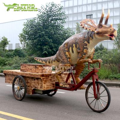 China Outdoor Park Dinosaur Carriage Mechanical Guided Walking Tours for sale