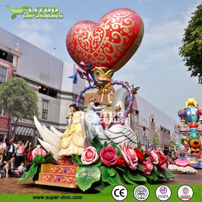 China Colorful Parade Floats Fiberglass Vehcle Statue For Sale LT-BB-HC-H7 for sale