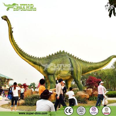 China Life Size Steel/FRP/Silicon Rubber/Fiberflass/FRP+steel Dinosaur Fiberglass Park Dinosaur Statue for sale