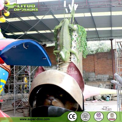 China Innovation Customized Animatronics Lizard and Cat in Giant Fiberglass Truss for Entertainment LT-GD-XZ-H1 for sale