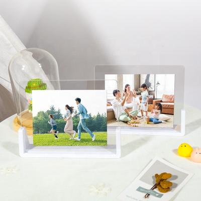 China Modern simplicity European resin U Acrylic embossed photo frame family portrait photo frame 5678 Inch promotion poster frame wholesale for sale