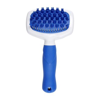 China Viable Wholesale Custom Dog Cat Massage Comb Grooming Tool Pet Bath Brush With Rake for sale