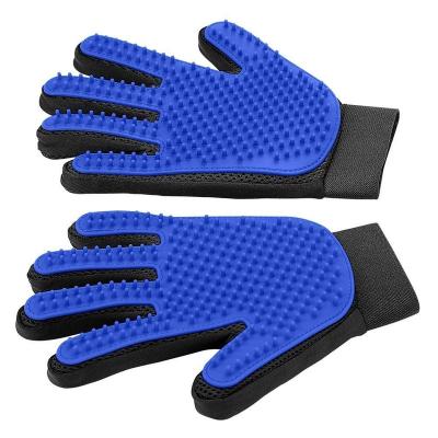 China Factory Wholesale Five Finger Cat Hair Remover Massage Dog Sustainable Pet Grooming Glove for sale