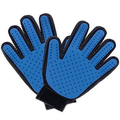 China Sustainable Pet Grooming Brush Gloves Five Fingers Hair Removal Silicone Brush for sale