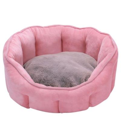 China Wholesale Sustainable Pet Nest Bed Cotton Plush Soft Warm Bed For Cat And Dog for sale