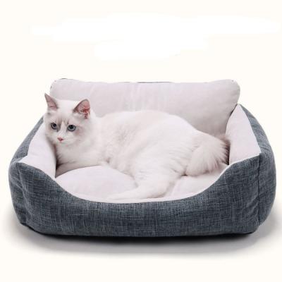 China Sustainable Factory Pet Bed Soft Cotton Plush Hot Sale Pet Bed For Cat And Dog for sale