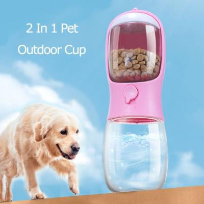 China Automatic Wholesale Portable Pet Feeder Bottle With Water And Food Outdoor Feeder for sale