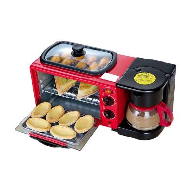 China Hotel Family Sandwich Coffee Maker Multifunctional Electric Toaster Oven 3 in 1 Breakfast Maker Machine for sale