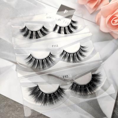 China Long Natural Own Brand Mink Strip Eyelashes Private Label Natural Mink Lashes With Lash Box for sale