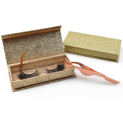 China Can use new design 30 times glitter premium gold eyelash box custom eyelash packaging box mink eyelash for sale