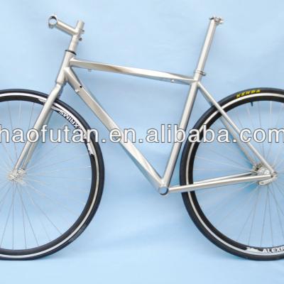 China Road Bikes Titanium Road Bike Frame With Di2 Cable Running And Propeller Top / Down Tube for sale