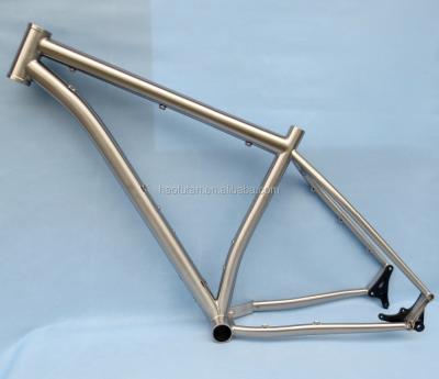 China Lightweight titanium 19 inch DI2 bike frame fat 26 inch mtb replaceable drop wiring external frame wheel 4.0 tires for sale