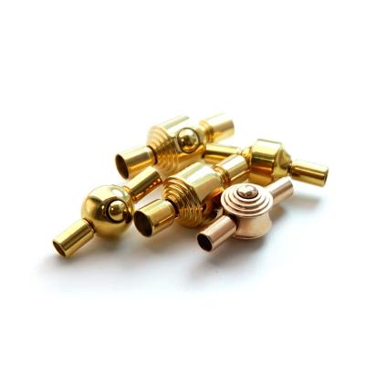 China DIY Bracelet Connectors Accessories Stainless Steel Clasps For Round Leather Rope Necklaces Bracelets Connectors Jewelry Making for sale