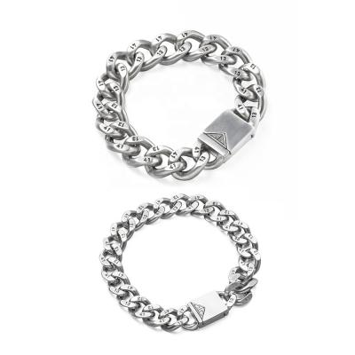 China 1314 Top Quality VEROMCA Hip Hop Couples Twist Bracelet Men Titanium Steel Bracelet Men and Women Bracelet for sale