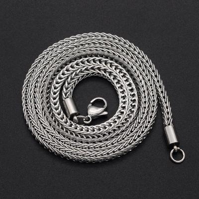 China VEROMCA High Quality 3mm Vulpine Chain Necklace Hip Hop Men's And Women's Necklace for sale