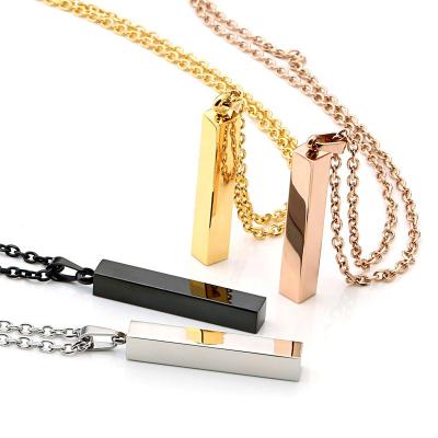 China VEROMCA High Quality Fashion Steel Bar DIY Necklace Stainless Gold Plated Costomized Necklace for sale