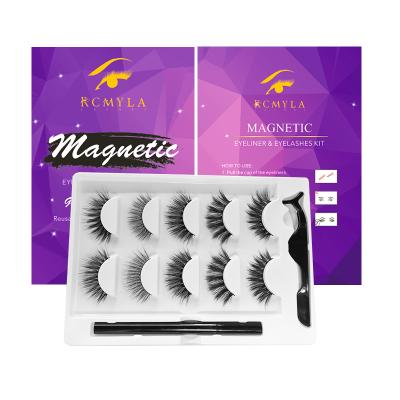 China Lightweight And Versatile Free Shipping 5 Pairs Lashes Magnetic Eyelashes Set With Hot-selling Eyelash Packs for sale