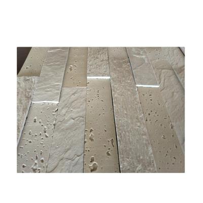 China Eco-friendly MCM Clay Cladding Tile Low Cost Flexible High Value Bendable Diy Striped Stone Wall Tiles for sale