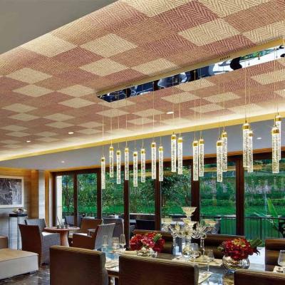 China Artistic Ceilings MCM Weaving Ultralight Flexible Fireproofing Flexible Ceiling Tiles For Interior Decoration for sale