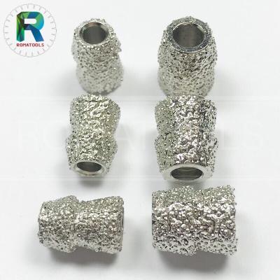 China Quick Cut Vacuum Welded Diamond Beads For Cutting Marble China Diamond Wire Saw High Quality ROMATOOLS for sale