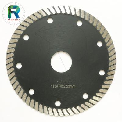 China Super Thin Granite 4.5 Inch 115mm Turbo Blade For Granite Tile Cutting for sale