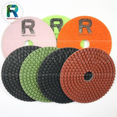 China High Efficiency 100mm Use High Quality Wet Polishing Pads For Granite Quartz Marble High Quality for sale