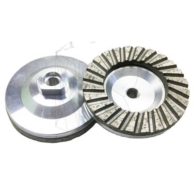 China Durable Hot Sale Diamond Turbo Cup Wheel Aluminum Grinding Wheel for Granite Stone Grinding for sale