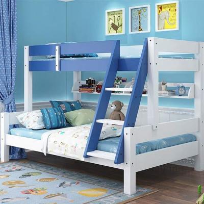 China Modern Children's Furniture Bunk Bed Children's Wooden Bunk Bed With Drawer And Shelf Lacquer Wooden Bed for sale