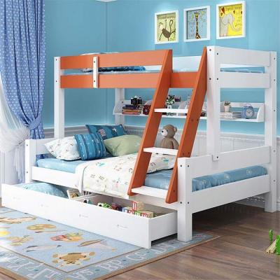 China Modern High Quality Modern Children's Bunk Bed Bedroom Furniture Fashion Wooden Bunk Bed for sale