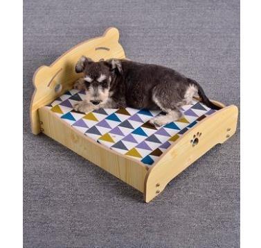 China Breathable Easy Sleep Bed Solid Wood Assembly Pet Bed Furniture For Cat And Dog for sale