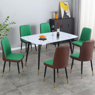 China Regular Cheap MDF Restaurant Dining Table Simple Rectangular Table With Chair for sale