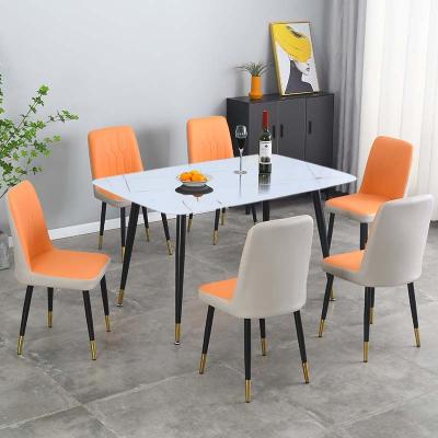 China Regular Chinese High Quality Marble Glass Dining Table Top Dining Table Set With Chair for sale