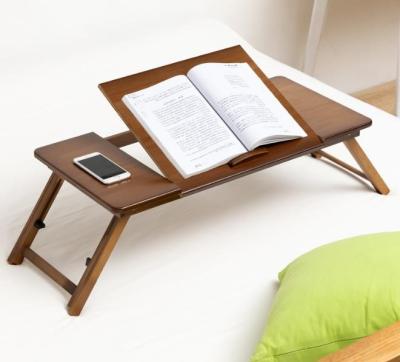 China Foldable Space Saving Wooden Foldable Standing Desk Laptop Table Furniture For Outdoor Or Bed And Sofa for sale