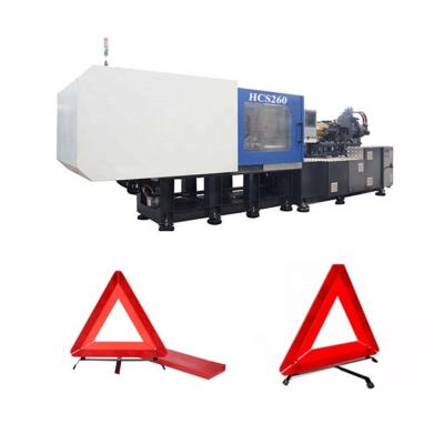 China horizontal haichen plastic emergency triangle warning warning sign making injection molding machine price for sale