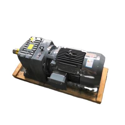 China Hotels HUAKE R Series Gear Motor Horizontal Shaft Helical Gear Reducer for sale