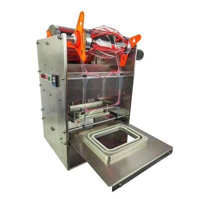 China Aluminum Food Cup Heat Seal Machine Food Cup Tray Sealing Machine Fruit Juicer Cup Sealing Machine for sale