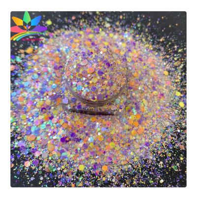 China Net Level Bling Makeup Celebrity The Same Chunky Mix Glitter Glitter DIY Eye Makeup Glitter Super PET Glitter Powder for sale