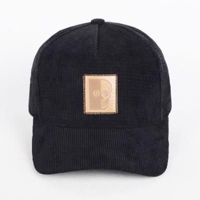 China Custom Custom High Quality COMMON Logo Corduroy Baseball Cap 5 Panel 100 Cotton Unisex for sale