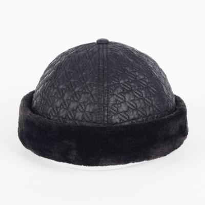 China COMMON the new style in 2021 of the popular high quality branded leather badge unisex brimless hat for sale