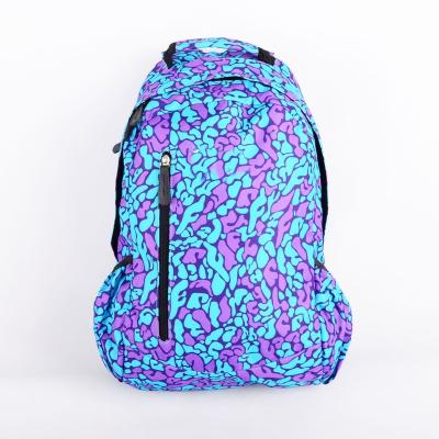 China Custom Anti-theft Floral Cartoon Print Canvas School Backpack Teenagers School Bag for sale