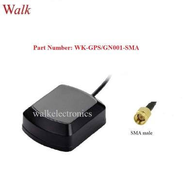 China SMA connector mount gps car gps male straight active waterproof glonass magnetic antenna WK-GPS/GN001-SMA for sale