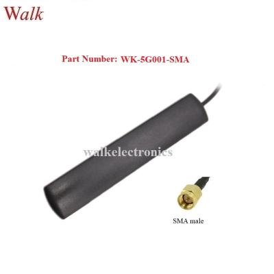 China Male SMA Male High Gain Adhesive Mount Use Gsm 2g 3g 4g Indoor 600-6000MHz Antenna 600-6000MHz Patch Mount Car Antenna WK-5G001-SMA for sale