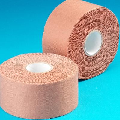 China 3.75cmx10m Sports tapes GYM tape plastic pipe cut core plain edge skin zinc oxide adhe taping banding cotton fabric for sale