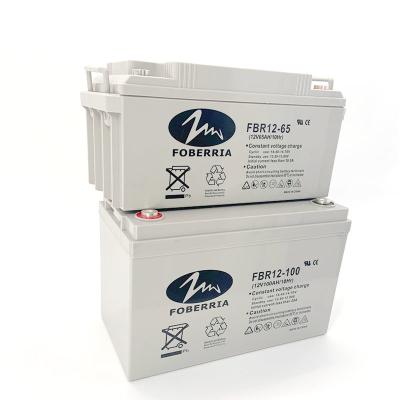 China F13 Agm 65AH 100AH 12V Rechargeable Battery For Solar Panel for sale