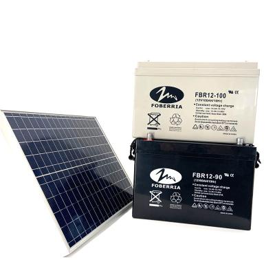 China 12V 90ah 100ah Solar Lead Acid Battery for sale