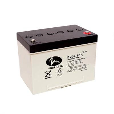 China EV34 12 volt Sealed Lead Acid Battery 65ah 20hr Car Battery For Golf Buggies for sale